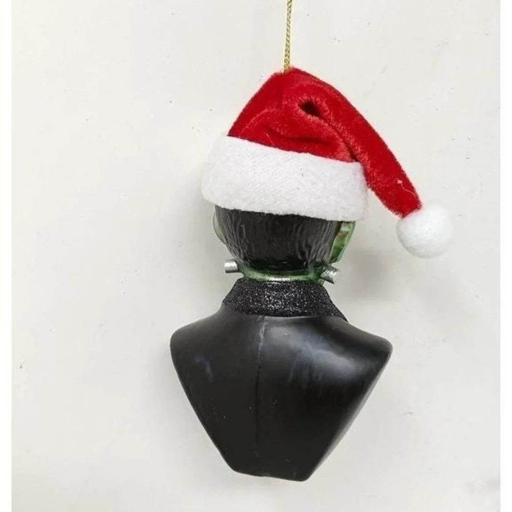 Vintage Style Halloween Frankenstein Santa Blown Glass Christmas Ornament‎
